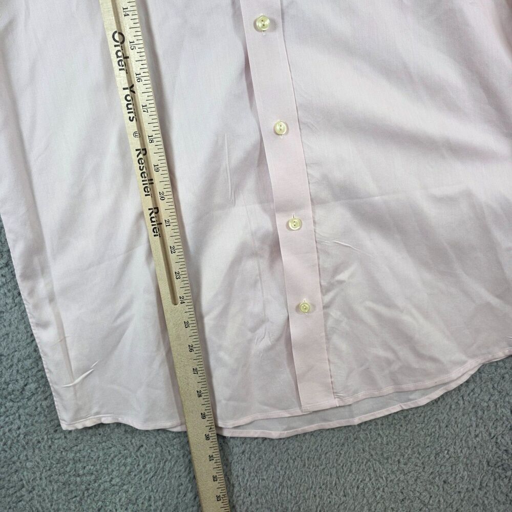 Eton Men's Pink Button Up Long Sleeve Dress Shirt Size 15 1/2 - Picture 7 of 10